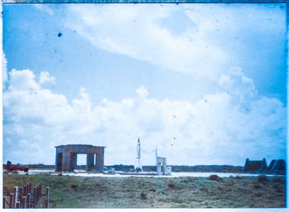 Movie set V-2 prop at Launch Complex 34, Cape Canaveral Air Force Station, Florida.